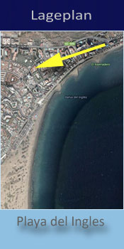 Las Faluas, Lage des Aparthotel in Playa del Ingles