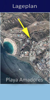Palmera Mar, Lage des Aparthotel in Playa Amadores