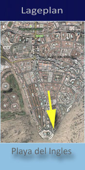 Bungalows Sahara Beach Club, Lage in Playa del Ingles