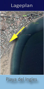 Sahara Playa, Lage des Hotel in Playa del Ingles
