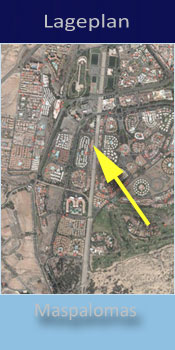 Bungalows Tara, Lage in Maspalomas